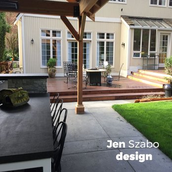 Jen Szabo Design - a patio with a table and chairs - Landscape Architects or Designers Near Me Jen Szabo Design - a patio with a table and chairs - Landscape Architects or Designers Near Me