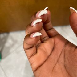 DJ Nails - Sloppy paint job and the cut slightly under my nail on my middle finger