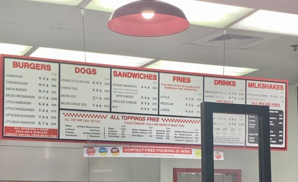 Menu photo 1 Five Guys Jacksonville, FL