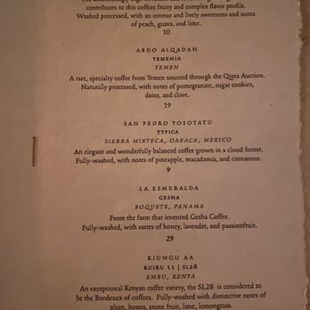 Meteora - Dessert Menu -- coffee selection - New American Near Me - Los Angeles, California Meteora - Dessert Menu -- coffee selection - New American Near Me - Los Angeles, California