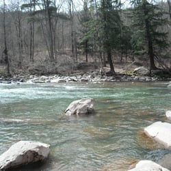 Black Bear Lodge - Creek behind the Motel.