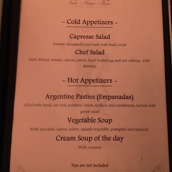 La Ventana - English Menu 1 of 3 - July 2017 - VN - Argentine Near Me - Buenos Aires, C