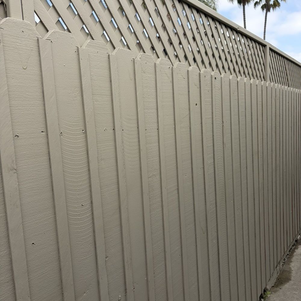 Handyman Daddy - Lattice added to fence, painted and wood added to cover holes. - Painters Near Me Handyman Daddy - Lattice added to fence, painted and wood added to cover holes. - Painters Near Me
