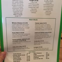 Waves Restaurant - Menu Summer 2016