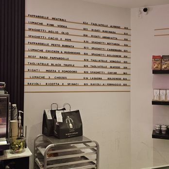 Pasta Corner - Interior and menu - Pasta Shops Near Me - New York, New York