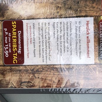 Dalmatien Grill - Speisekarte S.3 - Restaurants Near Me - Alfeld, NI