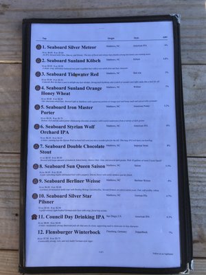 Menu photo 5 Seaboard Brewing, Tap Room & Wine Bar Matthews, NC Menu photo 5 Seaboard Brewing, Tap Room & Wine Bar Matthews, NC
