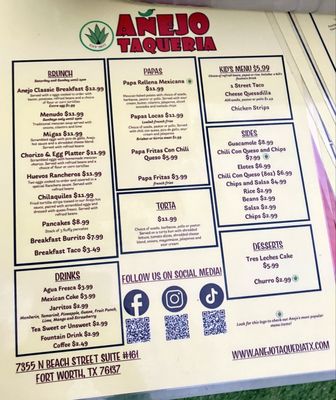 Menu photo 4 Añejo Taqueria Fort Worth, TX Menu photo 4 Añejo Taqueria Fort Worth, TX