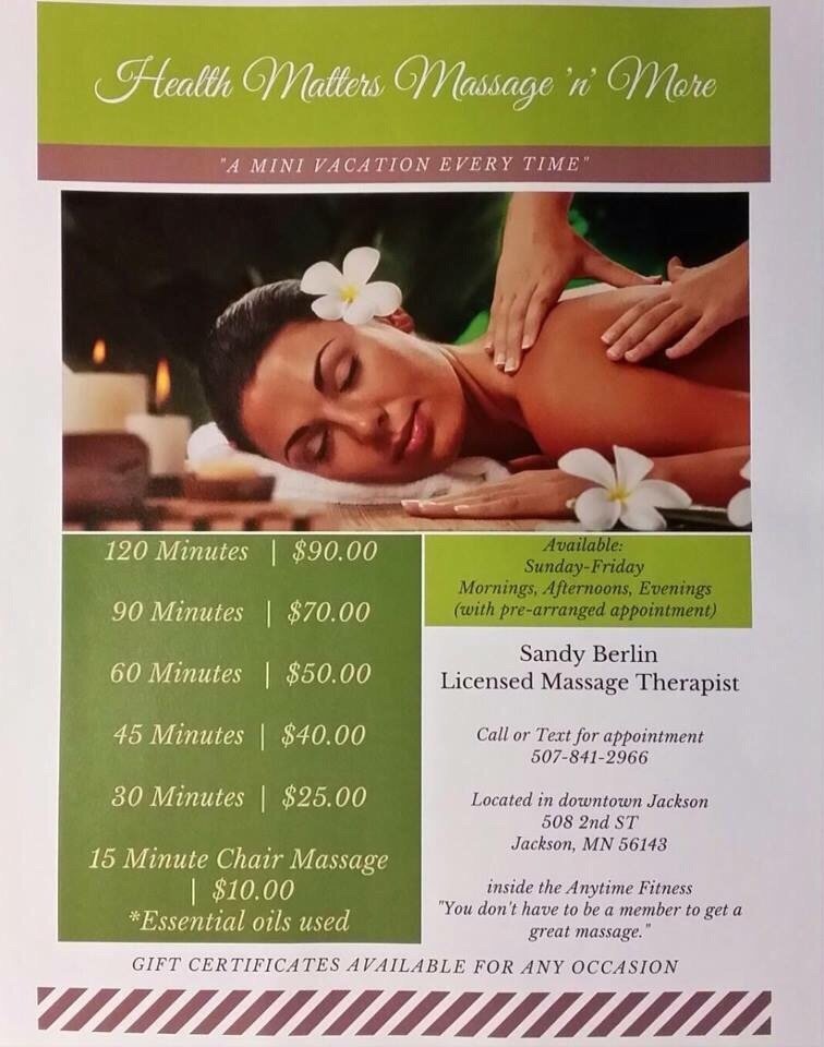 Health matters Massage 'n' More Logo