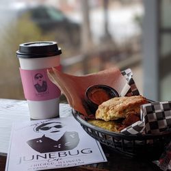 Junebug Café - Spiced Maple Latte and Ma's Biscuit