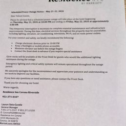 Notice of Scheduled Outage at Front Desk Notice of Scheduled Outage at Front Desk