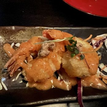 Leilani Asian Fusion - Walnut shrimp - Delicious as is without the walnuts.  Light crunchy crust on the shrimp, tasty, & sauce reminiscent of bang bang shrimp. - Asian Fusion Near Me - Aurora, Illinois