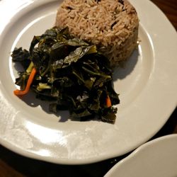 Kool Runnings Jamaican Restaurant - Collard greens and rice & peas
