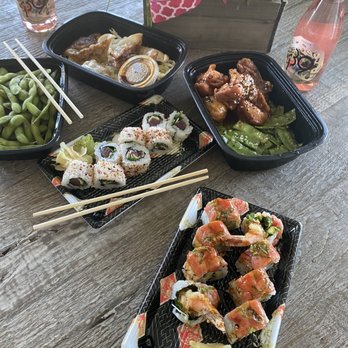 The Tackle Box - a variety of sushi dishes - Seafood Near Me - Southampton, New York The Tackle Box - a variety of sushi dishes - Seafood Near Me - Southampton, New York