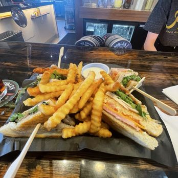 Paso Robles Brewing - Carved Club with fries - Brewpubs Near Me - Paso Robles, California Paso Robles Brewing - Carved Club with fries - Brewpubs Near Me - Paso Robles, California