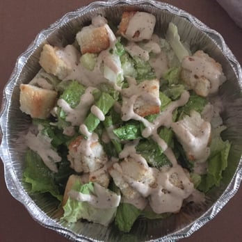 Armonie - Caesar salad -- romaine is light green and contains mostly white stem instead of leafy part. No cheese and huge croutons. - Pizza Near Me - New York, New York Armonie - Caesar salad -- romaine is light green and contains mostly white stem instead of leafy part. No cheese and huge croutons. - Pizza Near Me - New York, New York