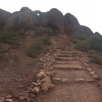 Hole-in-the-Rock - Stairs leading up to the hole from the back side - Hiking Near Me - Phoenix, Arizona