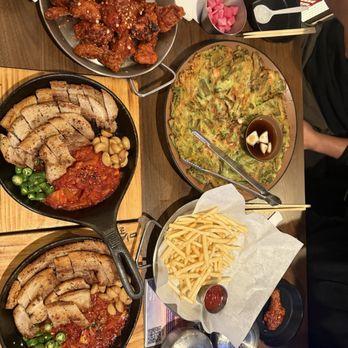 Misoolkwan OC - Truffle fries, pork belly, seafood pancake, sweet and spicy chicken - Korean Near Me - Buena Park, California