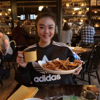Longman & Eagle - Love the mustard yellow mug and fries - Gastropubs Near Me - Chicago, Illinois