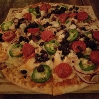 Baron Balche - Their Tatal pizza. Hey they put octopus, sausage, olives, and jalapeños in it. Pie was legit - Wineries Near Me - Ensenada, BCN Baron Balche - Their Tatal pizza. Hey they put octopus, sausage, olives, and jalapeños in it. Pie was legit - Wineries Near Me - Ensenada, BCN
