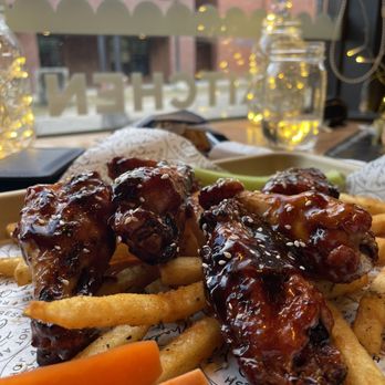 The Hopper - Chicken wings with teriyaki sauce - Salad Near Me - Helena, Montana The Hopper - Chicken wings with teriyaki sauce - Salad Near Me - Helena, Montana
