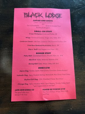 Menu photo 5 Black Lodge Richmond, VA