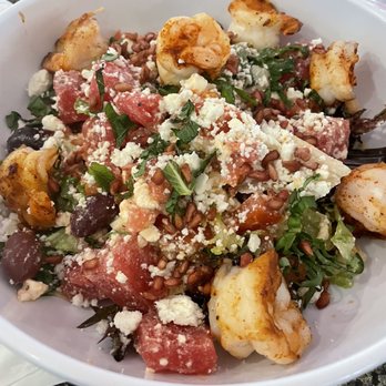 Silver Diner - Watermelon feta grilled Shrimp salad - Diners Near Me - Baltimore, Maryland Silver Diner - Watermelon feta grilled Shrimp salad - Diners Near Me - Baltimore, Maryland