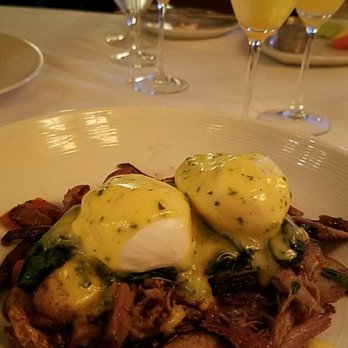 Boulevard Five 72 - Long Island duck leg confit hash with poached eggs - New American Near Me - Kenilworth, New Jersey
