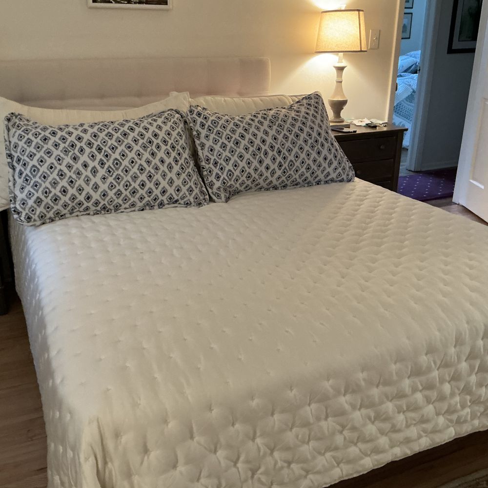 Master Craft Upholstery - Shams to match chair and ottoman!  Great job, Rene! - Furniture Reupholstery Near Me - Garwood, New Jersey