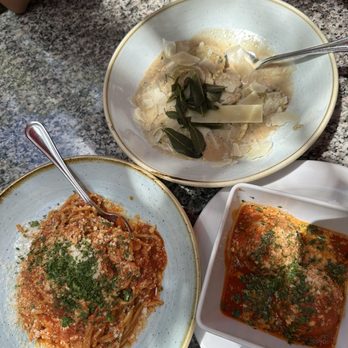 Pizzeria Tra Vigne - Nonna's Spaghetti & Meatballs on the side and Spinach Ravioli - Pizza Near Me - Saint Helena, California Pizzeria Tra Vigne - Nonna's Spaghetti & Meatballs on the side and Spinach Ravioli - Pizza Near Me - Saint Helena, California