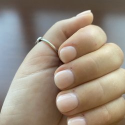 Nail Spa - Notice the tiny scabs on each cuticle from getting cut...