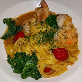 Naschmarkt - Campbell - AMAZING fresh Tagliatelle pasta with sautéed gulf prawns,roasted cherry tomatoes, shaved fennel, kale and lobster saffron broth - Austrian Near Me - Campbell, California Naschmarkt - Campbell - AMAZING fresh Tagliatelle pasta with sautéed gulf prawns,roasted cherry tomatoes, shaved fennel, kale and lobster saffron broth - Austrian Near Me - Campbell, California