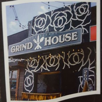 GrindHouse - Photo taken from menu showing front of coffee shop. - Cafes Near Me - Chula Vista, California