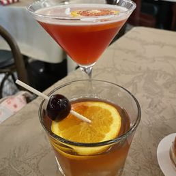 Newly fashioned, autumn spiced sour martini Newly fashioned, autumn spiced sour martini