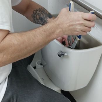Same Day Plumbing - Repairing the handle on a commode at a commercial business. - Plumbing Near Me Same Day Plumbing - Repairing the handle on a commode at a commercial business. - Plumbing Near Me