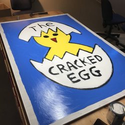 The Cracked Egg - Sign in progress!