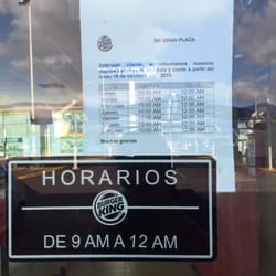 Burger King - Cambiaron sus horarios, ahora abren a las 10:00am!
