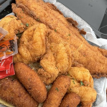 Prime 757 Steakhouse and Grill - Fish and shrimp with hush puppies - Seafood Near Me - Virginia Beach, Virginia