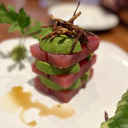 Salt Creek Grille - Tuna and avocado appetizer