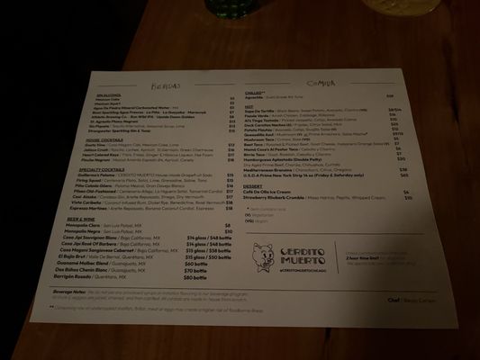 Menu photo 1 Cerdito Muerto Chicago, IL Menu photo 1 Cerdito Muerto Chicago, IL