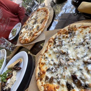 Mizza - Meatball pizza/ Wild Mushroom and Truffle Pizza - Italian Near Me - Santa Barbara, California