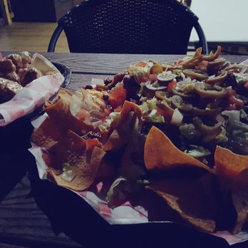 Set  'Em Up Lanes & Lounge - Southwestern Ranch boneless wings and the KING size nachos- make sure you have 3-4 people with you to help demolish this, it's huge! - Bowling Near Me - Griffith, Indiana