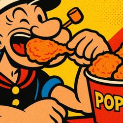 Popeye Eating Popeyes!