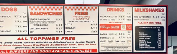 Menu photo 2 Five Guys Fishkill, NY