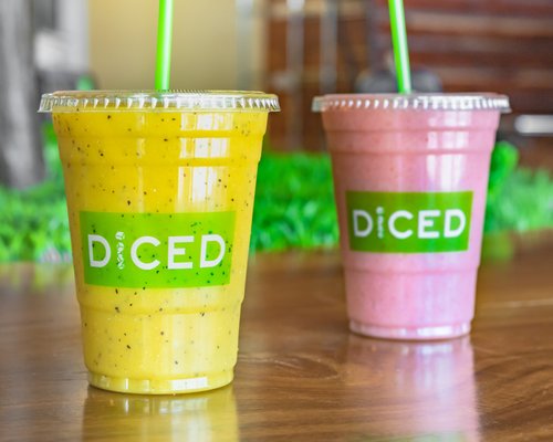 Photo of Diced - West Miami, FL, US. two smoothie cups on a table