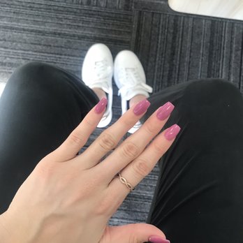 A Plus Nails - Organic dip powder color #11 coffin shape - Nail Salons Near Me - Clive, Iowa