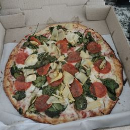 Small pepperoni artichoke spinach Small pepperoni artichoke spinach