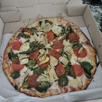 Pizza Italia - Small pepperoni artichoke spinach - Pizza Near Me - San Antonio, Texas Pizza Italia - Small pepperoni artichoke spinach - Pizza Near Me - San Antonio, Texas