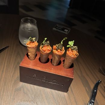 BOA Steakhouse - Spicy tuna cones - Bars Near Me - Napa, California BOA Steakhouse - Spicy tuna cones - Bars Near Me - Napa, California