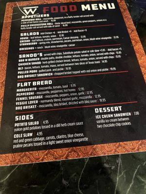 Menu photo 4 Bar W Dallas, TX Menu photo 4 Bar W Dallas, TX